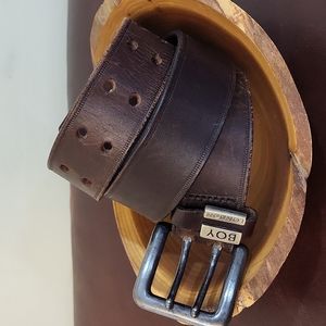 BOY London Vintage Dark Brown Leather Belt